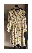 Tara Jarmon Women’s Stunning Natural Floral Frill Mini Dress BNWT Size Uk 8 