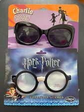 SET OF HARRY POTTER GLASSES & WILLY WONKA SUNGLASSES *1 EACH* COSPLAY HALLOWEEN