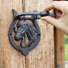Vintage Cast Iron Door Handle Horsehead Shaped for Wood door Cabinet Window