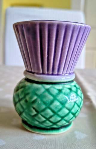 Thistle posy vase green - vase, &
