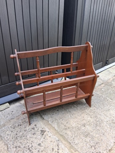 Vintage wooden magazine rack - vintage,