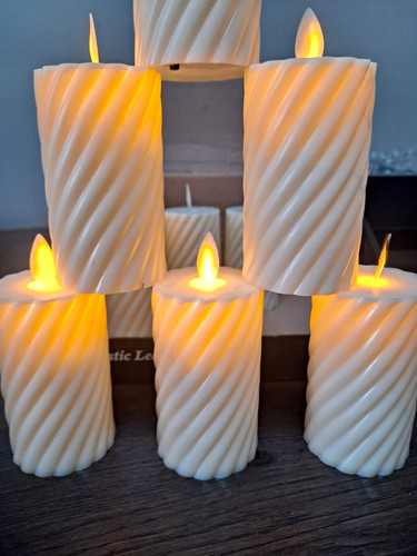 Led flameless pillar - led,