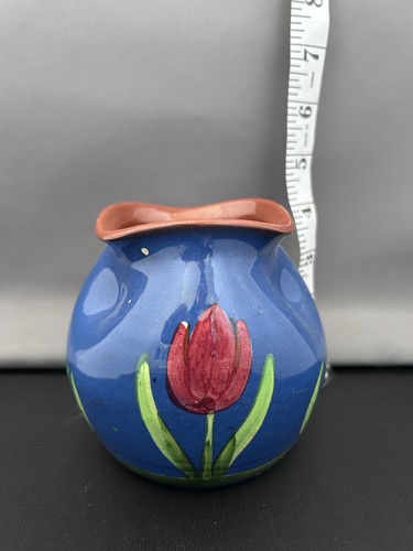 Hand painted blue ceramic - painted,
