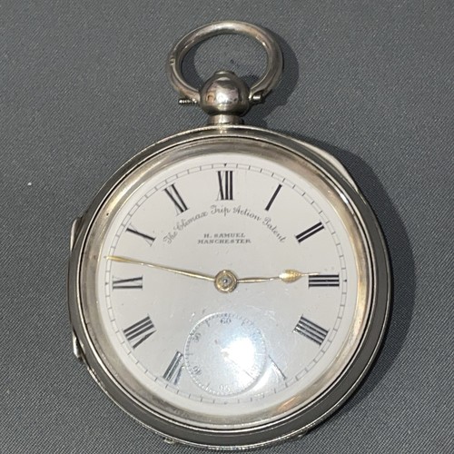 Samuel silver pocket watch - silver,
