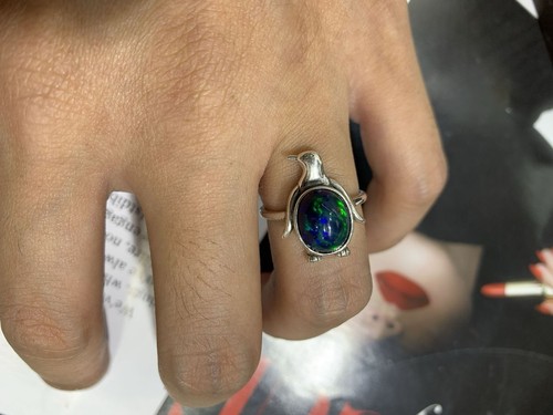 Aussie black opal oval - aussie,
