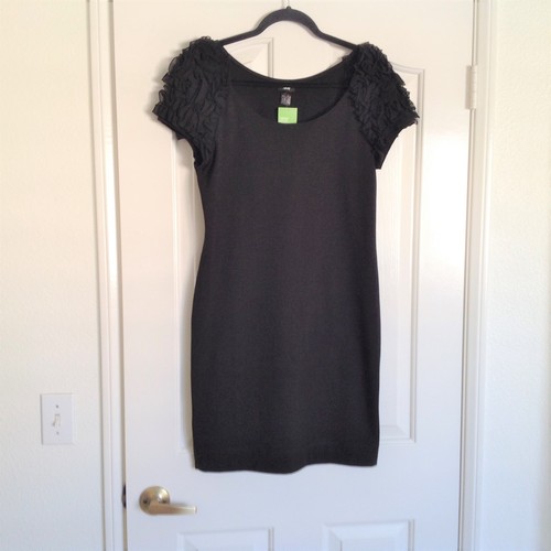 Dress black cotton - black,