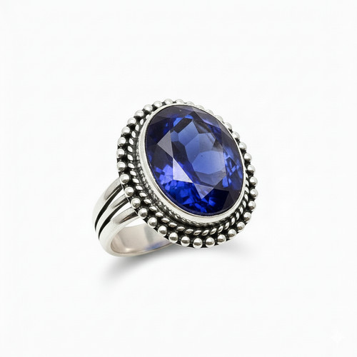 Blue tanzanite gemstone 925 - blue,