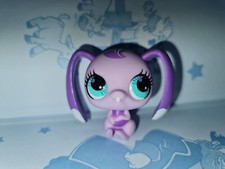 Littlest Pet Shop #2736 Bunny Rabbit Purple Floppy Ear Blue Eyes LPS