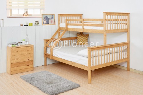 Bunk bed wooden frame - frame, oak