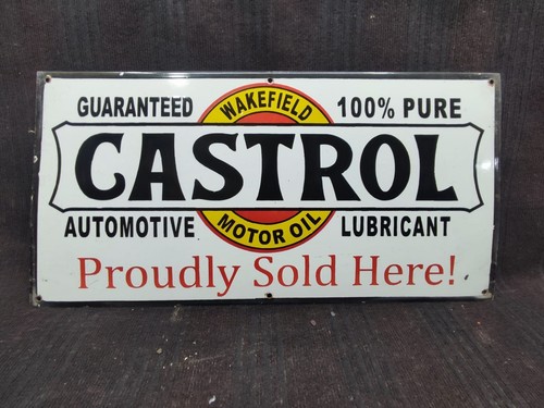 Porcelain castrol motor oil - porcelain,