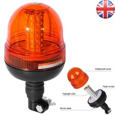 60 LED Beacon Warning Flashing Rotating Amber Flexible Din Pole Tractor Lights