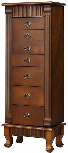Walnut finish wooden - wooden, jewelry