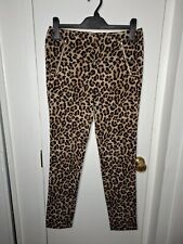 Zara Leopard Print Trousers Womens Size Small VGC