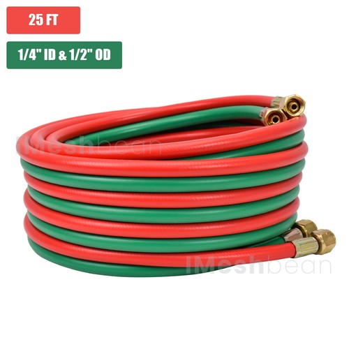 25ft oxygen acetylene hose - 25ft, 1/4