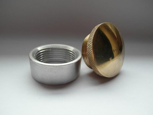 Gas cap brass - vented, ,harley
