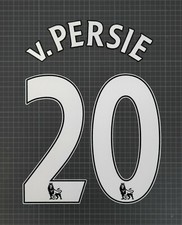 VAN PERSIE #20 2007-2013 Player Size Premier League White Nameset Lextra