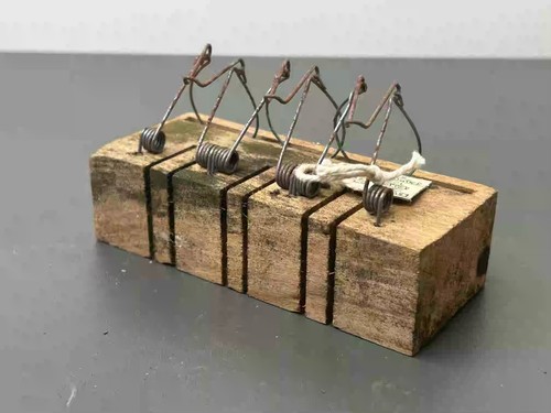 Vintage mouse trap - trap,, hole