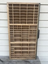 Antique Vintage Wooden Printers Drawer Hamilton Letterpress Shadow Box TJ7