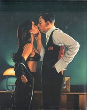ART OF JACK VETTRIANO THE TENDER KISS & ROMANCE STUNNING MINIATURE H/BACK PRINT