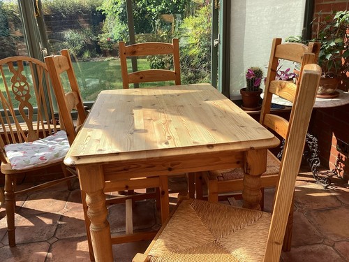 Solid pine farmhouse table - farmhouse,