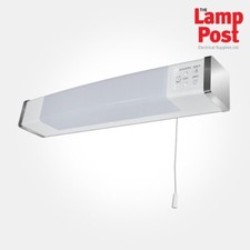 Eterna LEDSH44 LED Dual Voltage Shaver Light with Socket Bathroom Pull Cord