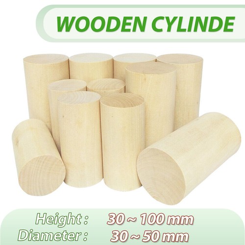 Natural wooden cylinde column - natural,