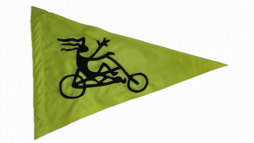 Custom recumbent trike flag - recumbent,