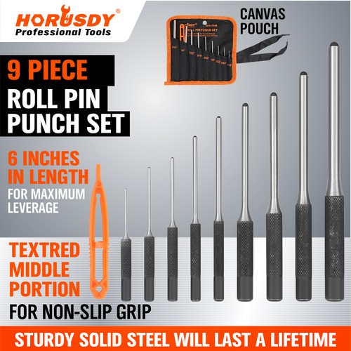 9pc forged steel roll pin - forged,