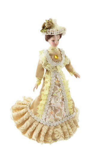 Dolls house victorian lady - dolls,