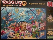 Wasgij 1,000 piece jigsaw puzzle, Original #43 - Aquarium Antics! 100% Complete 