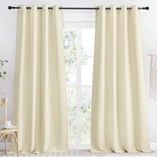 Nicetown Room Darkening Curtains Drapes Beige 55"x96" Grommets Set of 4 Panels