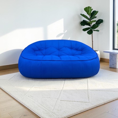 Sofa settee blue ottoman - blue, "