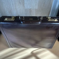 Antler Leather Briefcase Top Grain Leather Vintage 1980s