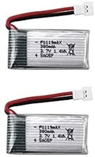 LiPo battery 3.7V 380mAh set of 2 for Hubsan X4 Syma X11 HS170 drones