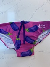 Men’s Budgy Smugglers Swim Wear Gym Pool Medium 32”🩲 Aubergine 🍆 Rugby 🏉 
