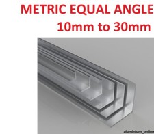 ALUMINIUM ANGLE EQUAL METRIC  10mm 12mm 15mm 19mm 20mm 22mm 25mm 30mm