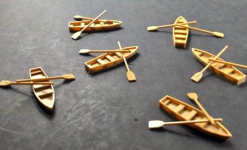 Gauge 148 row boats oars - 1:148,