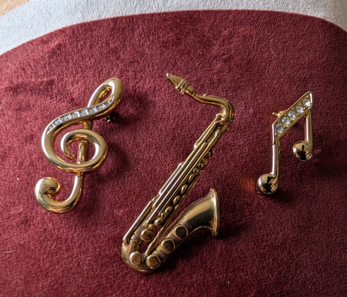 3pc gold tone music - tone, set