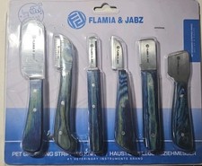 Pet Grooming Stripping Tool Comb Knife Set Of 6  for Cat and Dogs Steel Blades