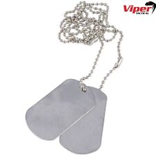 VIPER MILITARY DOG TAGS ARMY ID TAG NECKLACE MENS BOYS SOLDIER SILVER GOLD BLACK