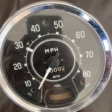 Standard eight 8 10 Ten Vintage Smiths 80 MPH Speedometer /Fuel Gauge nos 