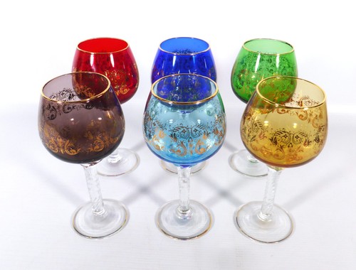 Set murano style glass - of,