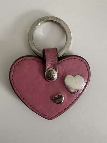 Mulberry pink leather heart - mulberry,