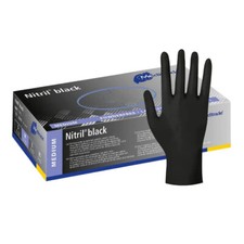 Nitril® Black (nitrile glove) powder-free 100pcs disposable black