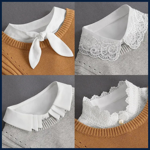 Women detachable lace faux - detachable,