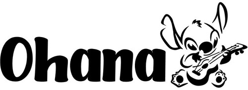 Vinyl car decal run - run, ohana