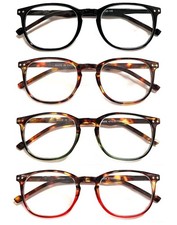Unisex Superb Thin Frame Reading Glasses/Spring Hinges/Round Retro Designed R888