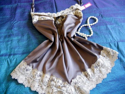 Chocolate satin cami - satin, cami-knickers