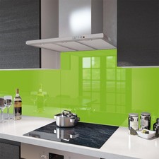 Glass Splashbacks Lime Green and Glass Upstands - Made By Premier Range