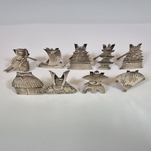 Set oriental silver - of, 9